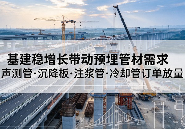 崆峒基建稳增长带动预埋监测管材需求，声测管、沉降板、注浆管订单持续放量